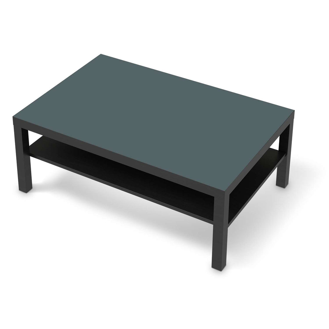 Klebefolie Blaugrau Light - IKEA Lack Tisch 118x78 cm - schwarz