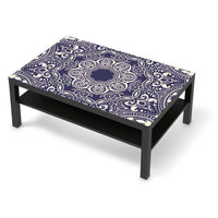 Klebefolie Blue Mandala - IKEA Lack Tisch 118x78 cm - schwarz