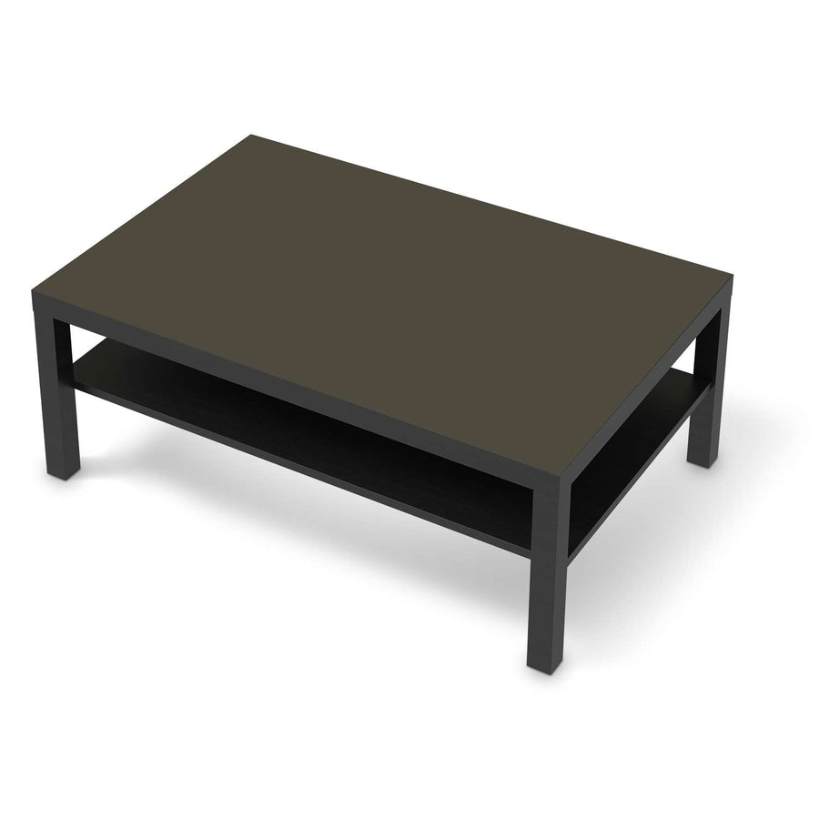 Klebefolie Braungrau Dark - IKEA Lack Tisch 118x78 cm - schwarz