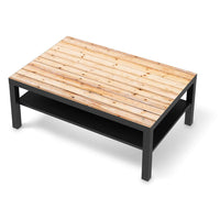 Klebefolie Bright Planks - IKEA Lack Tisch 118x78 cm - schwarz