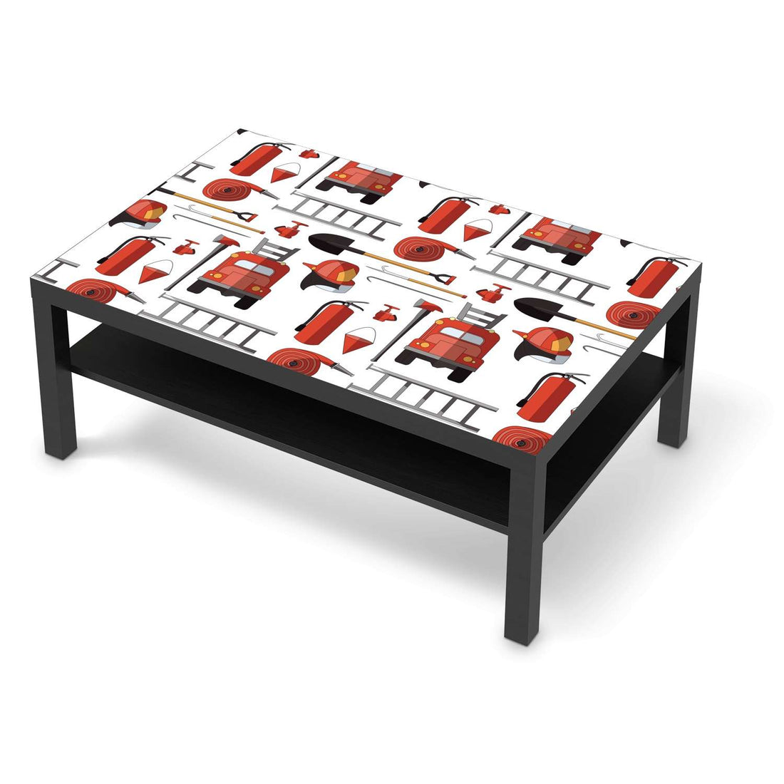 Klebefolie Firefighter - IKEA Lack Tisch 118x78 cm - schwarz
