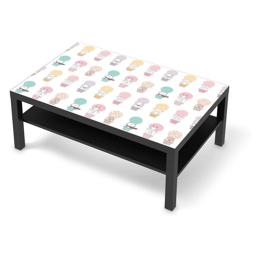 Klebefolie Flying Animals - IKEA Lack Tisch 118x78 cm - schwarz