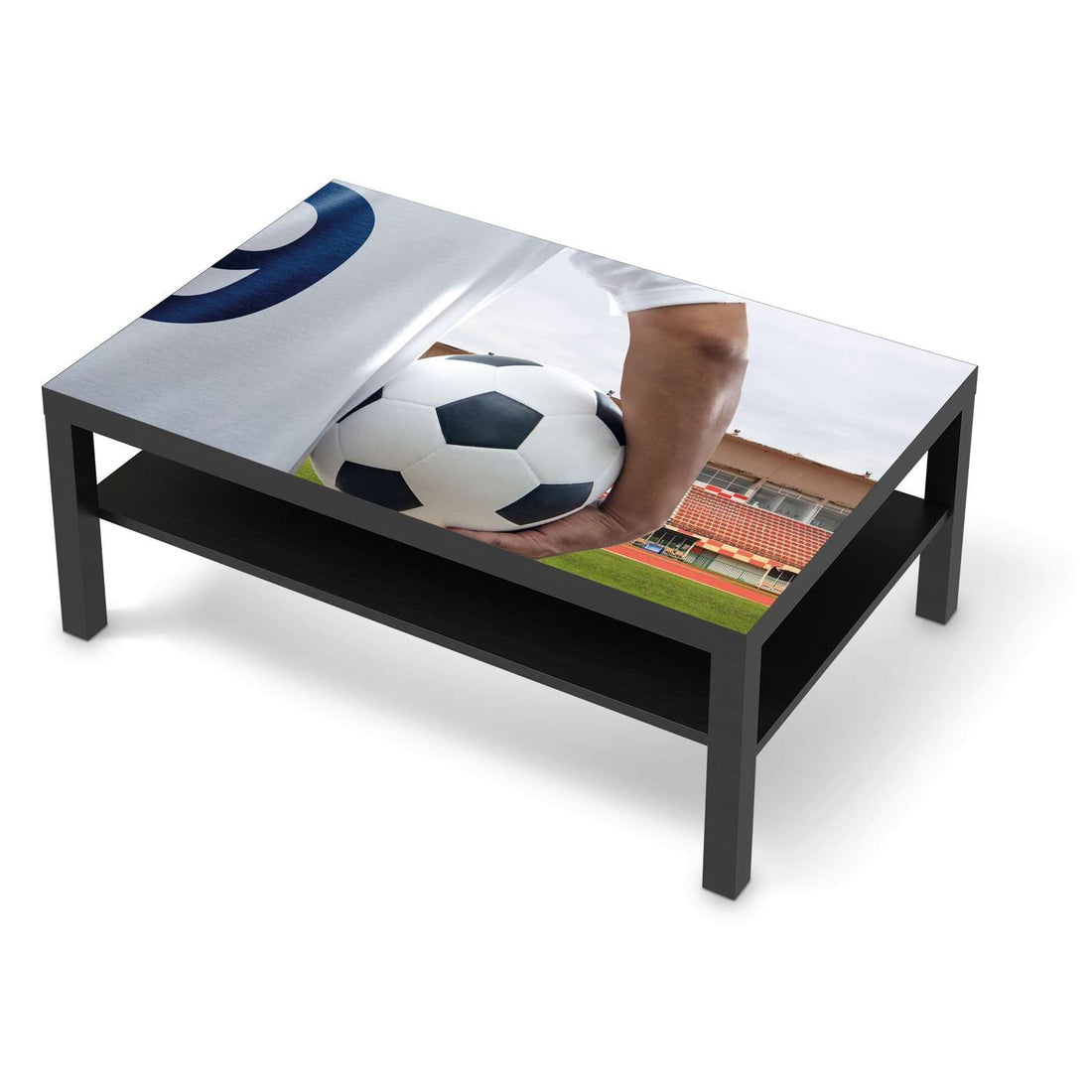 Klebefolie Footballmania - IKEA Lack Tisch 118x78 cm - schwarz