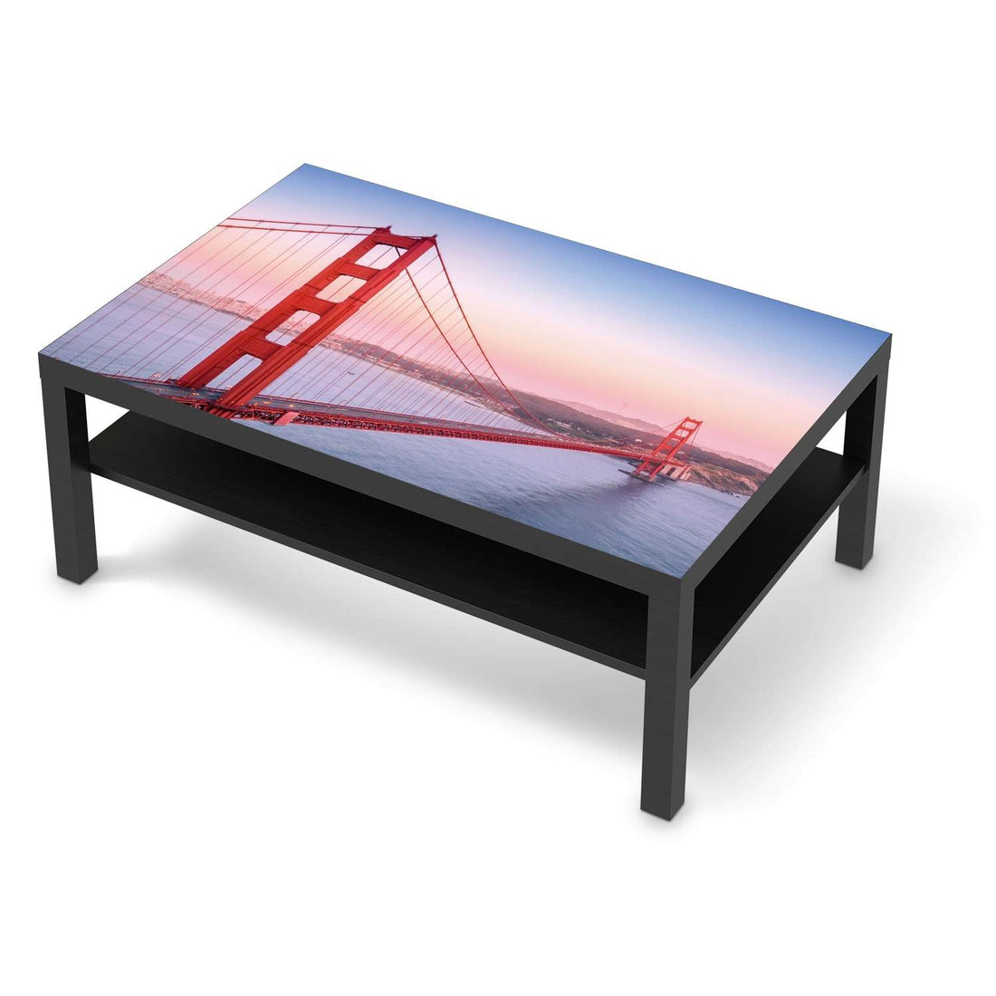 Klebefolie Golden Gate - IKEA Lack Tisch 118x78 cm - schwarz