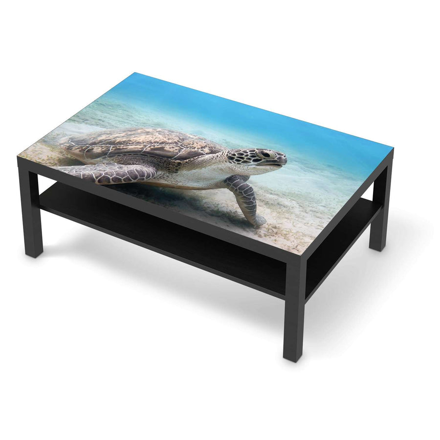 Klebefolie Green Sea Turtle - IKEA Lack Tisch 118x78 cm - schwarz