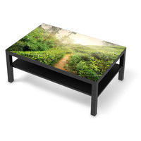 Klebefolie Green Tea Fields - IKEA Lack Tisch 118x78 cm - schwarz