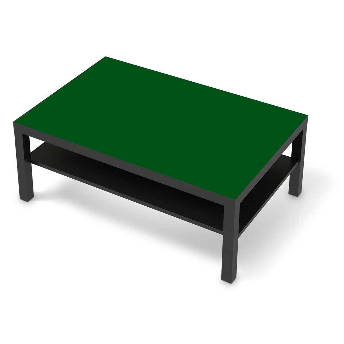 Klebefolie Grün Dark - IKEA Lack Tisch 118x78 cm - schwarz