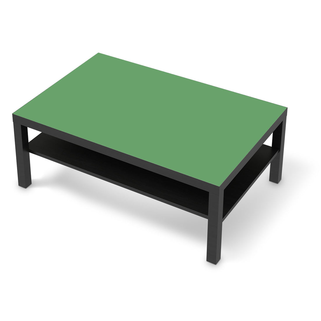 Klebefolie Grün Light - IKEA Lack Tisch 118x78 cm - schwarz