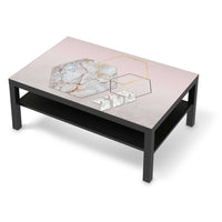 Klebefolie Hexagon - IKEA Lack Tisch 118x78 cm - schwarz