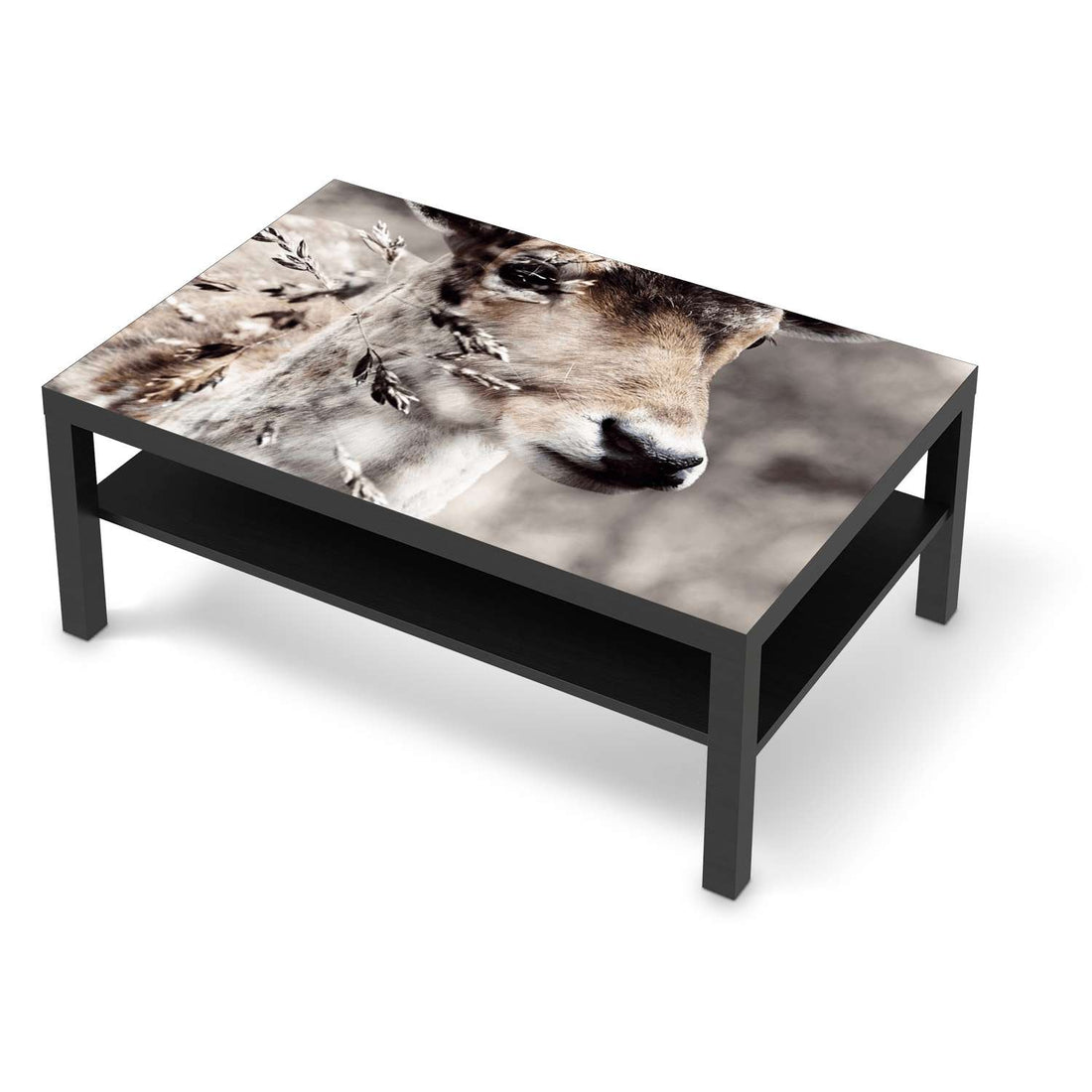 Klebefolie Hirsch - IKEA Lack Tisch 118x78 cm - schwarz