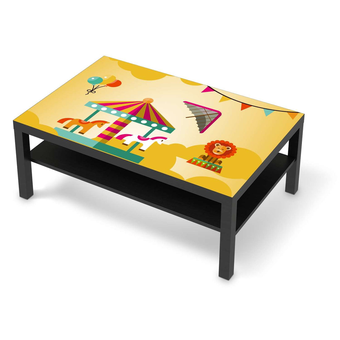 Klebefolie Löwenstark - IKEA Lack Tisch 118x78 cm - schwarz