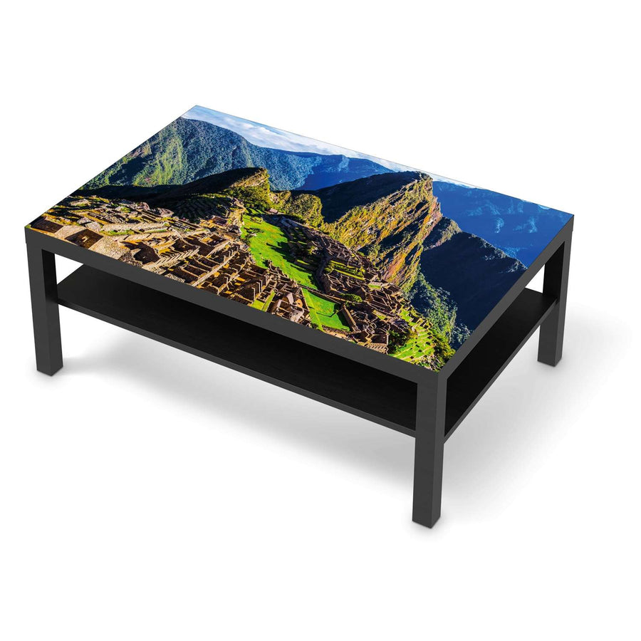 Klebefolie Machu Picchu - IKEA Lack Tisch 118x78 cm - schwarz