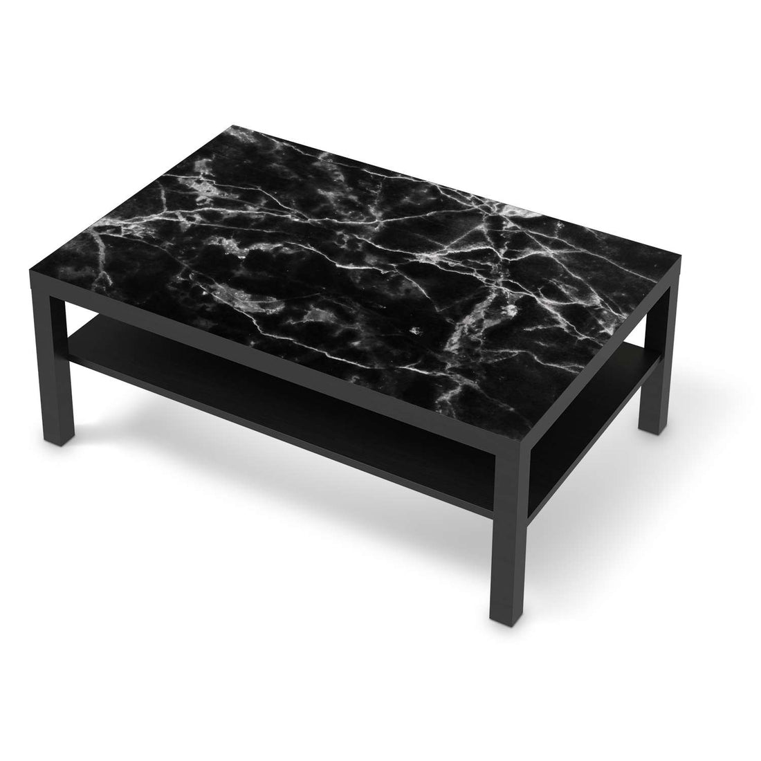 Klebefolie Marmor schwarz - IKEA Lack Tisch 118x78 cm - schwarz
