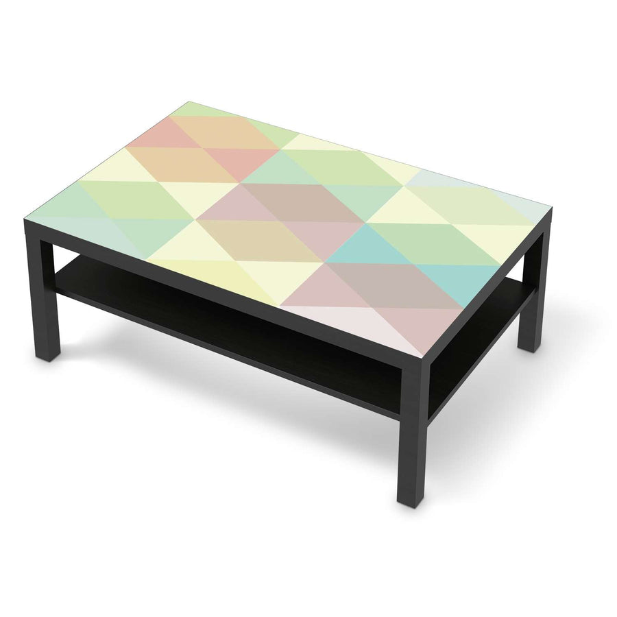 Klebefolie Melitta Pastell Geometrie - IKEA Lack Tisch 118x78 cm - schwarz