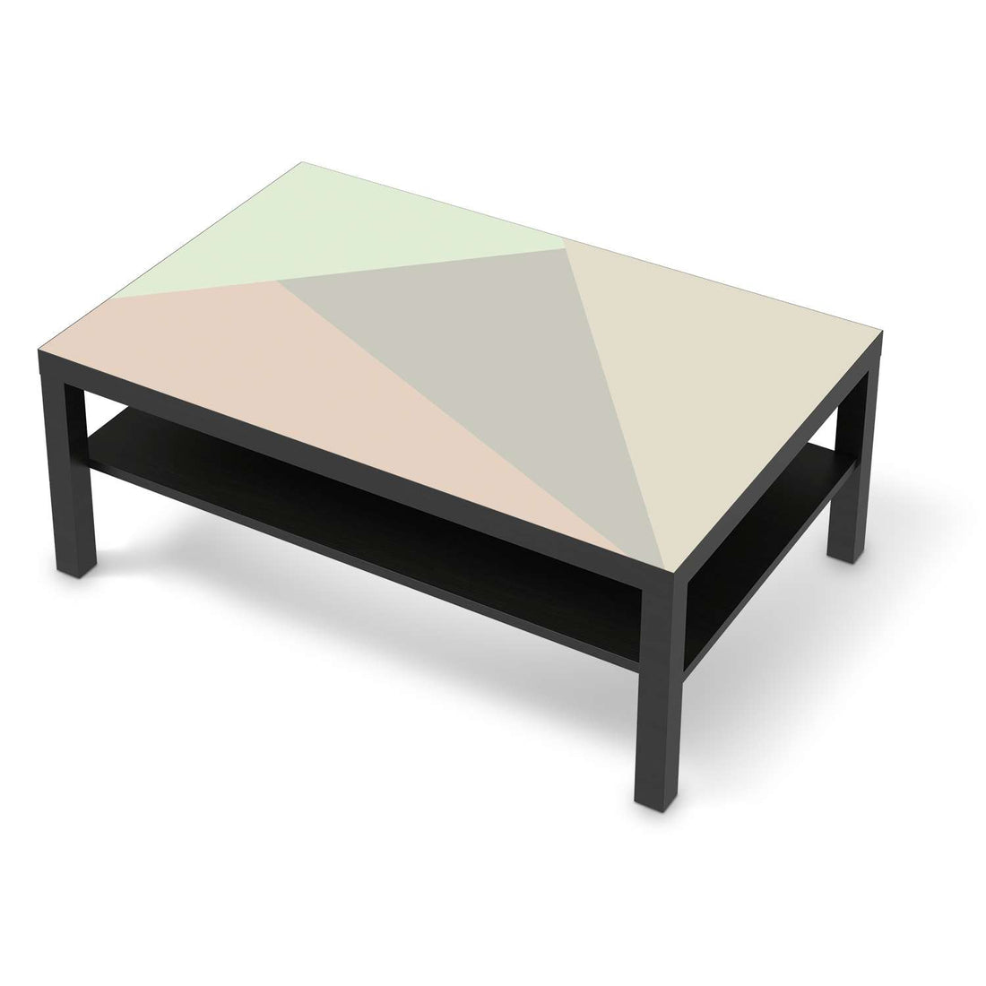 Klebefolie Pastell Geometrik - IKEA Lack Tisch 118x78 cm - schwarz