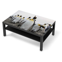 Klebefolie Penguin Family - IKEA Lack Tisch 118x78 cm - schwarz