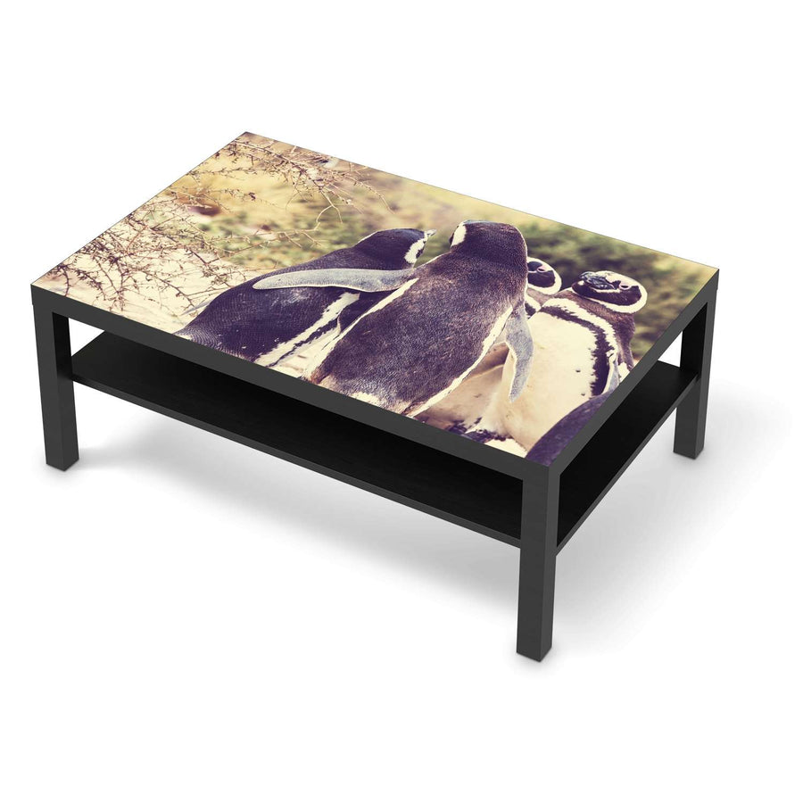 Klebefolie Pingu Friendship - IKEA Lack Tisch 118x78 cm - schwarz