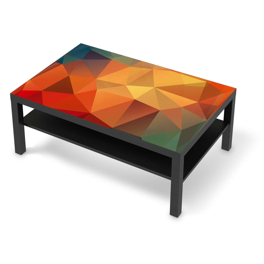 Klebefolie Polygon - IKEA Lack Tisch 118x78 cm - schwarz