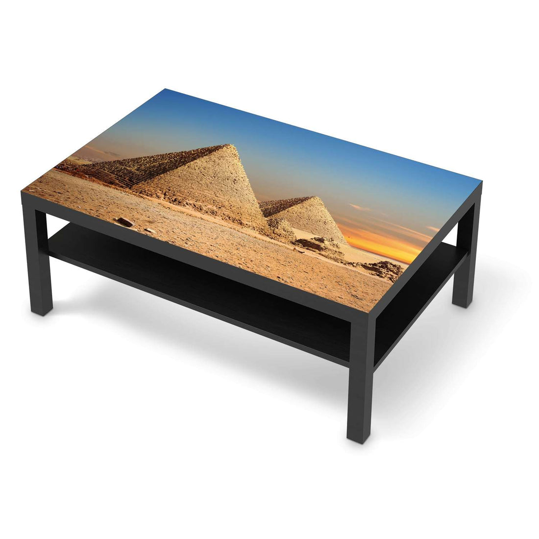 Klebefolie Pyramids - IKEA Lack Tisch 118x78 cm - schwarz