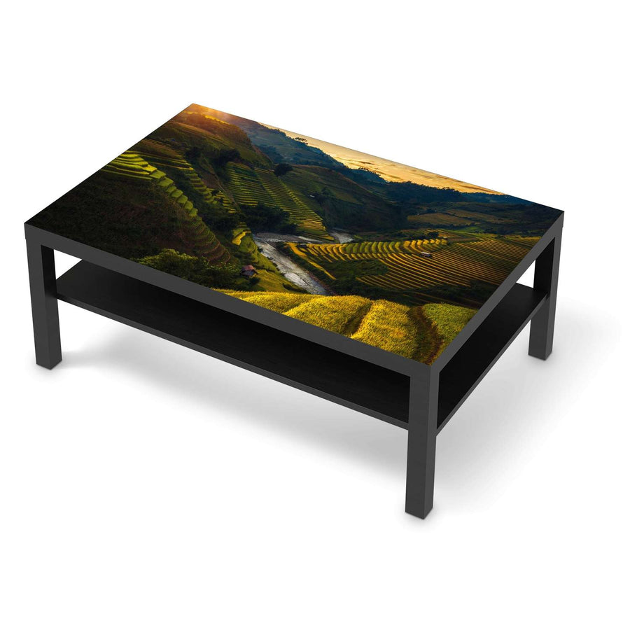 Klebefolie Reisterrassen - IKEA Lack Tisch 118x78 cm - schwarz
