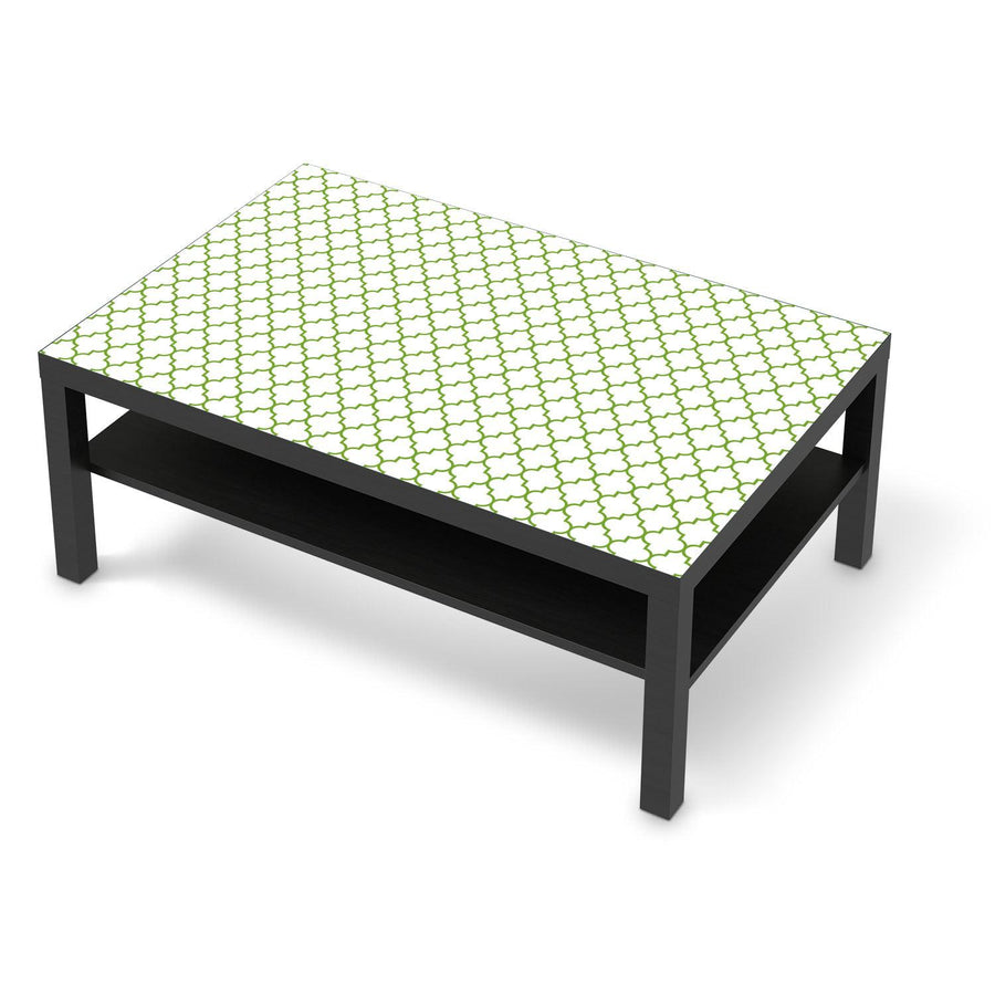 Klebefolie Retro Pattern - Grün - IKEA Lack Tisch 118x78 cm - schwarz