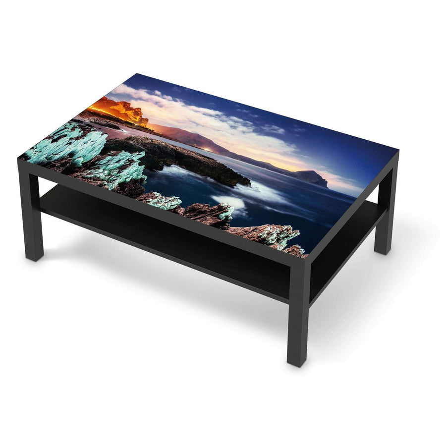 Klebefolie Seaside - IKEA Lack Tisch 118x78 cm - schwarz