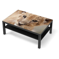 Klebefolie Simba - IKEA Lack Tisch 118x78 cm - schwarz
