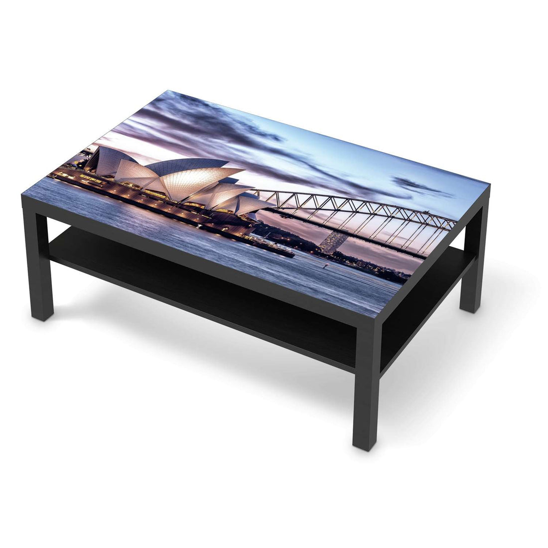 Klebefolie Sydney - IKEA Lack Tisch 118x78 cm - schwarz