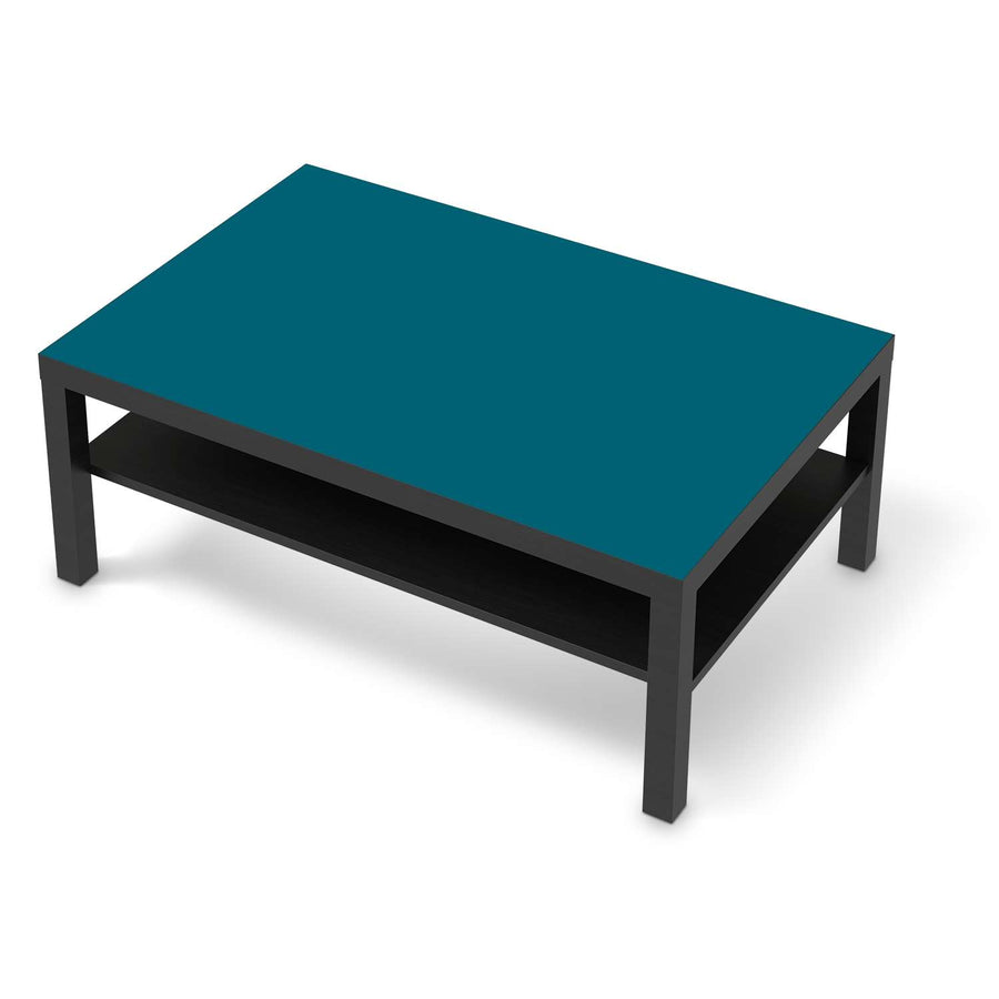 Klebefolie Türkisgrün Dark - IKEA Lack Tisch 118x78 cm - schwarz