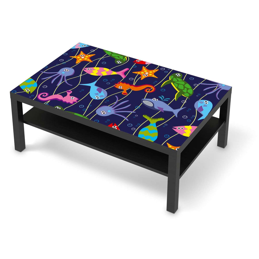 Klebefolie Underwater Life - IKEA Lack Tisch 118x78 cm - schwarz