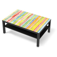 Klebefolie Watercolor Stripes - IKEA Lack Tisch 118x78 cm - schwarz