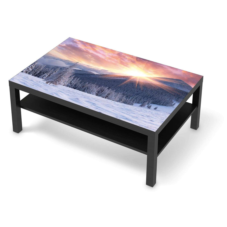 Klebefolie Zauberhafte Winterlandschaft - IKEA Lack Tisch 118x78 cm - schwarz