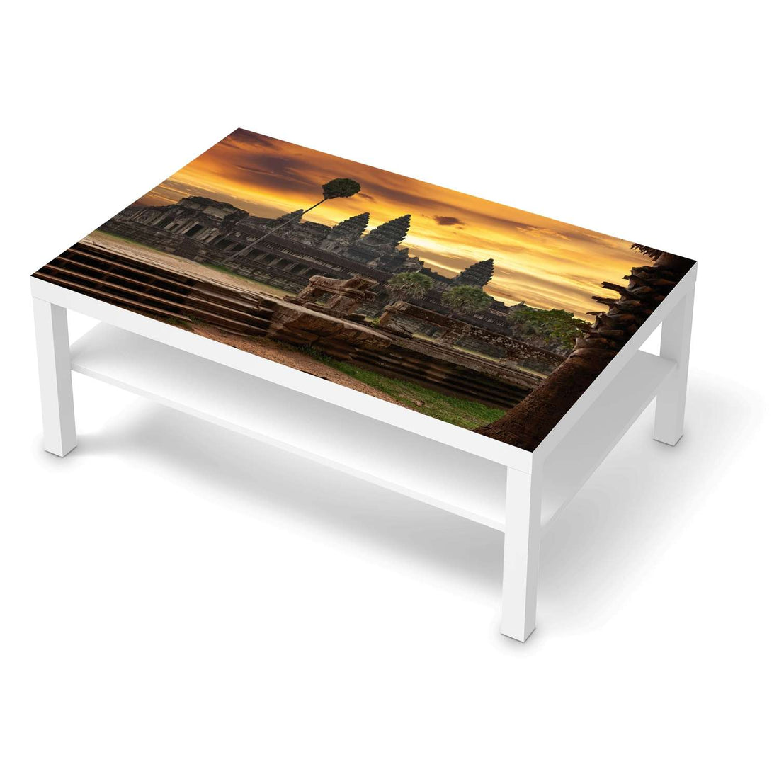 Klebefolie Angkor Wat - IKEA Lack Tisch 118x78 cm - weiss
