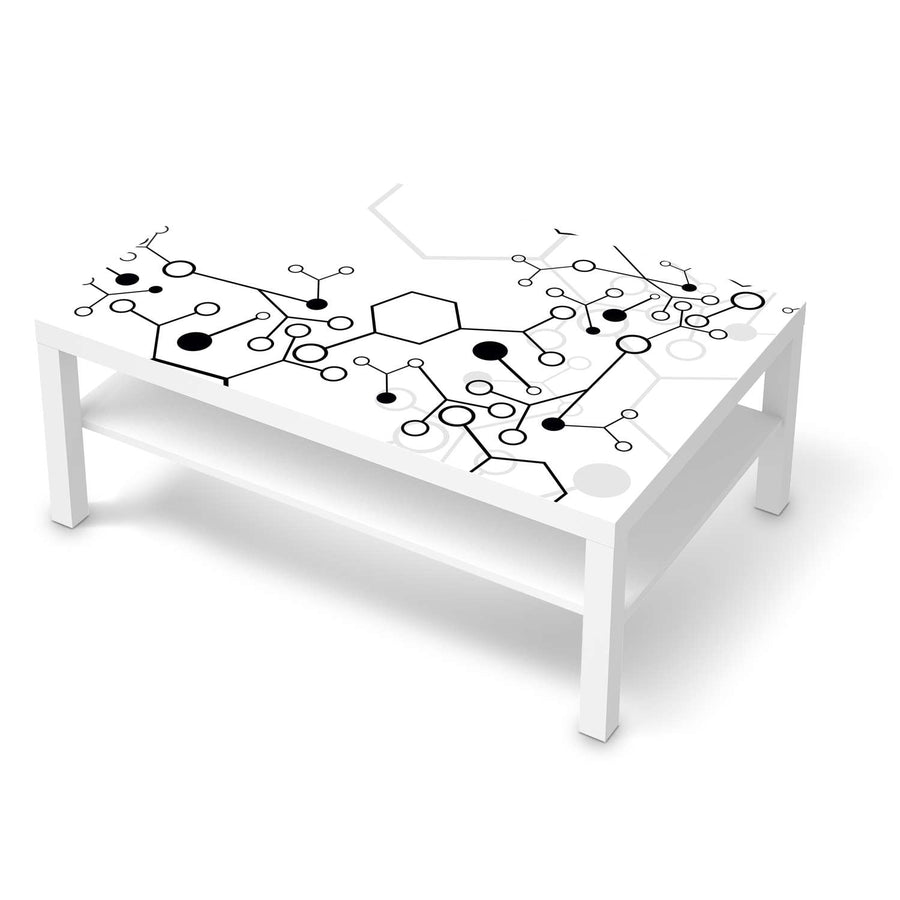 Klebefolie Atomic 1 - IKEA Lack Tisch 118x78 cm - weiss
