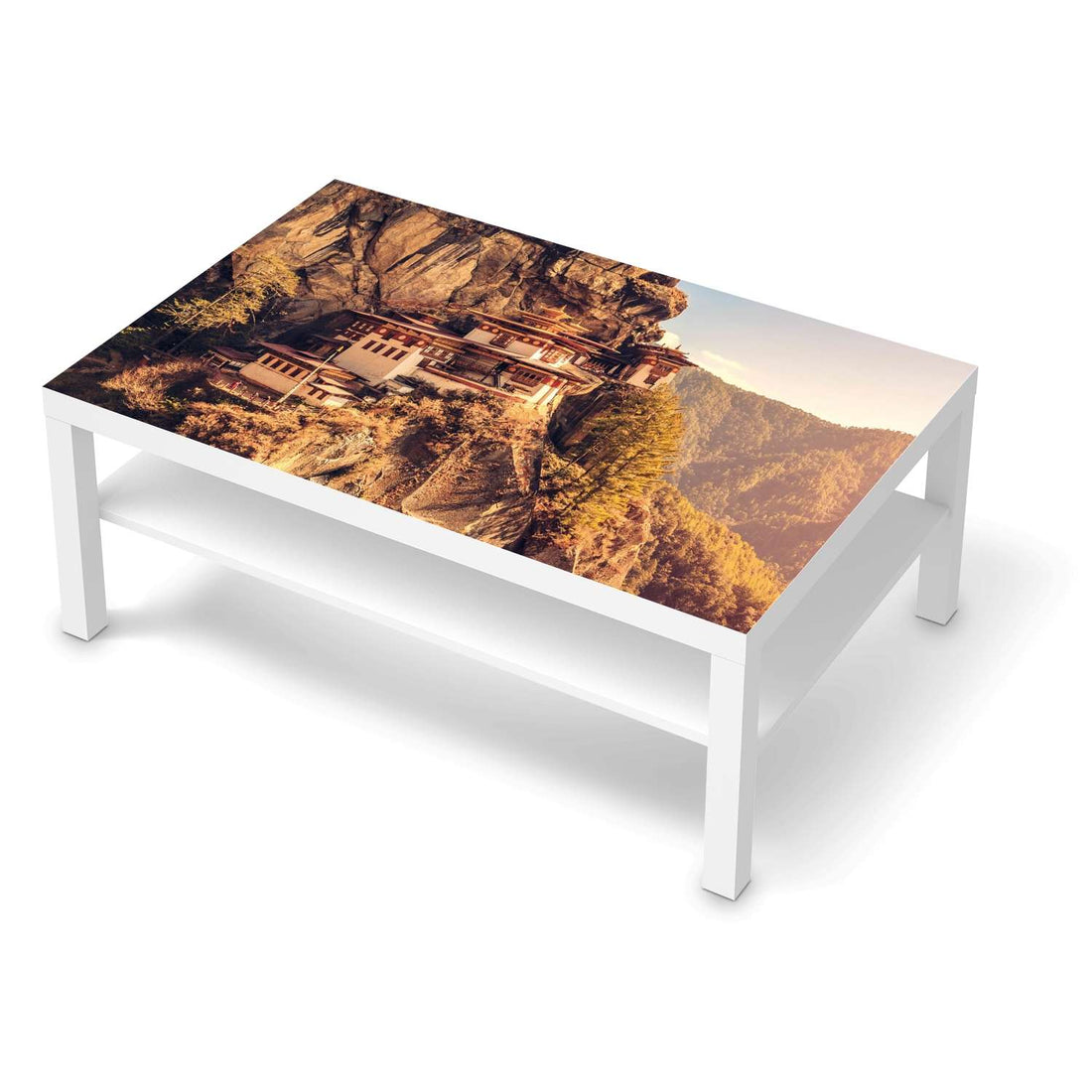 Klebefolie Bhutans Paradise - IKEA Lack Tisch 118x78 cm - weiss