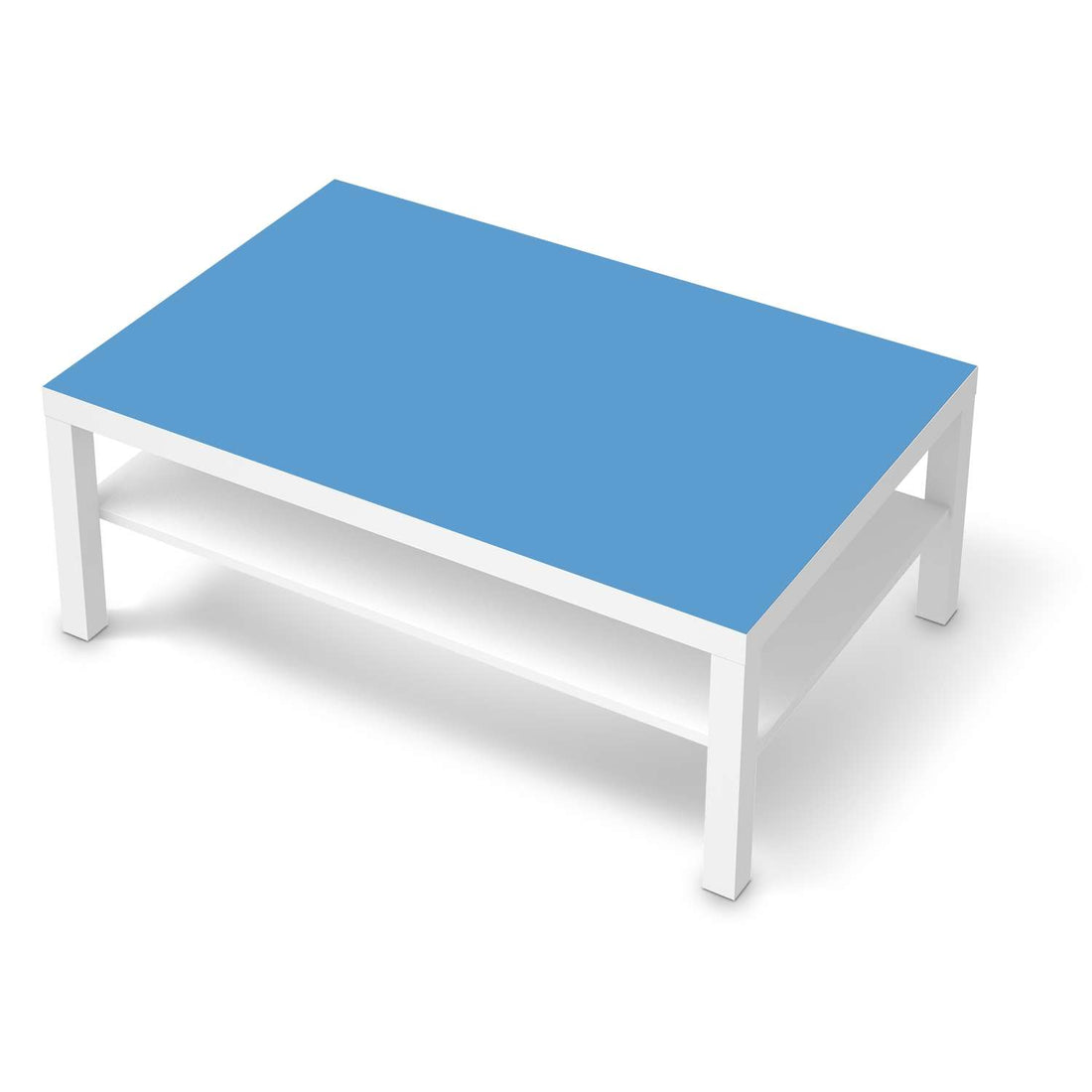 Klebefolie Blau Light - IKEA Lack Tisch 118x78 cm - weiss