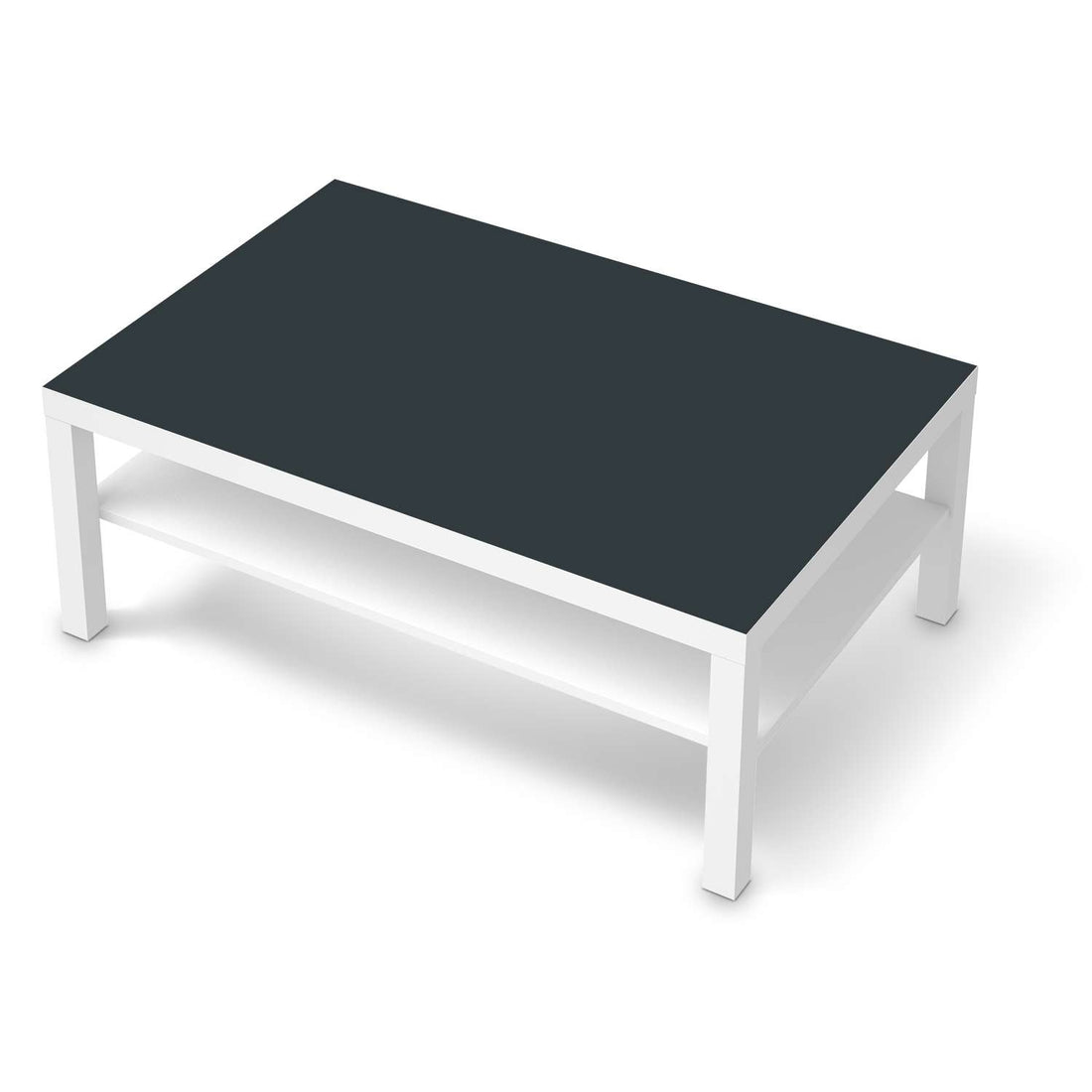 Klebefolie Blaugrau Dark - IKEA Lack Tisch 118x78 cm - weiss