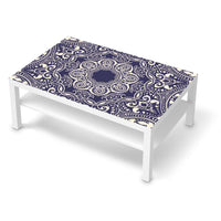Klebefolie Blue Mandala - IKEA Lack Tisch 118x78 cm - weiss