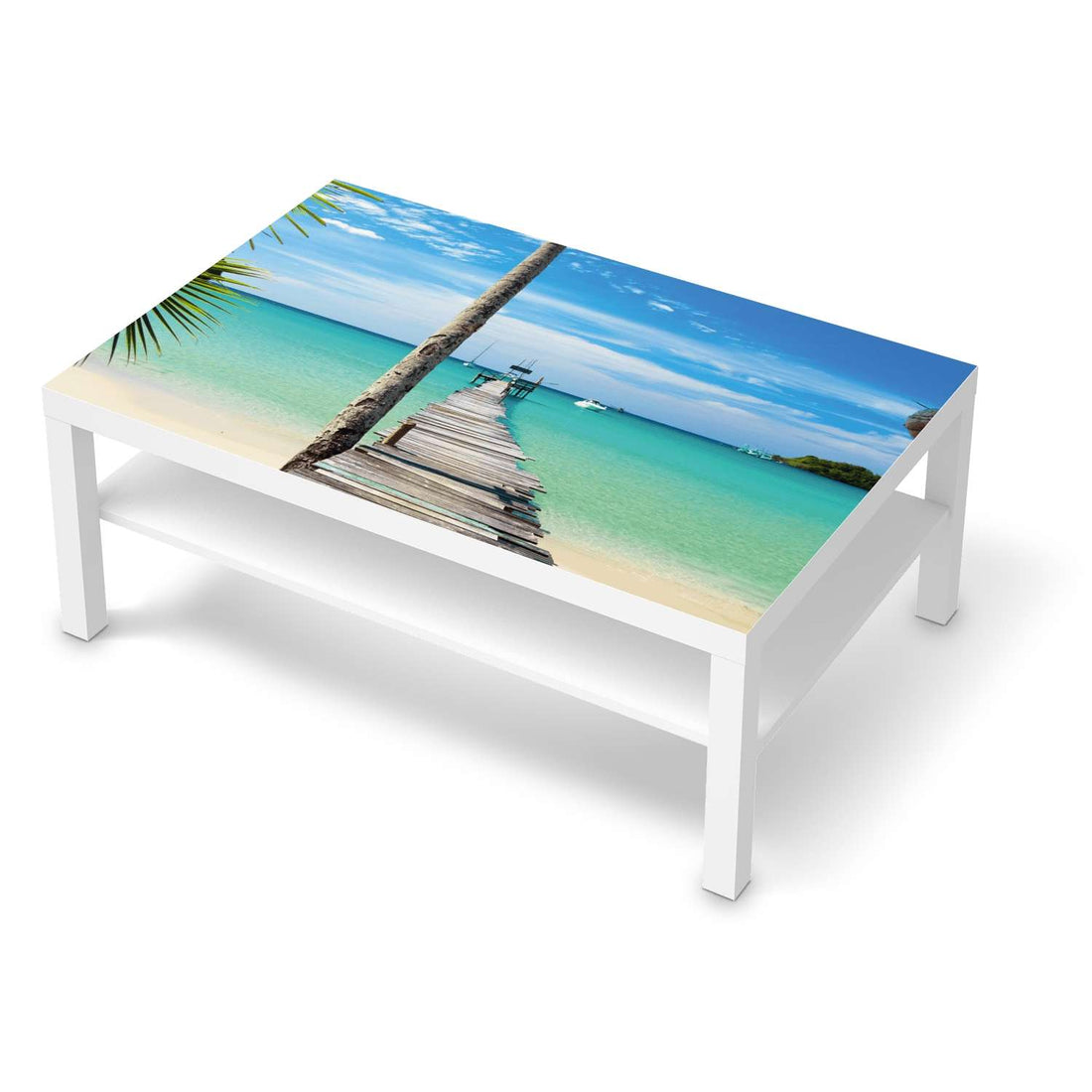 Klebefolie Blue Water - IKEA Lack Tisch 118x78 cm - weiss