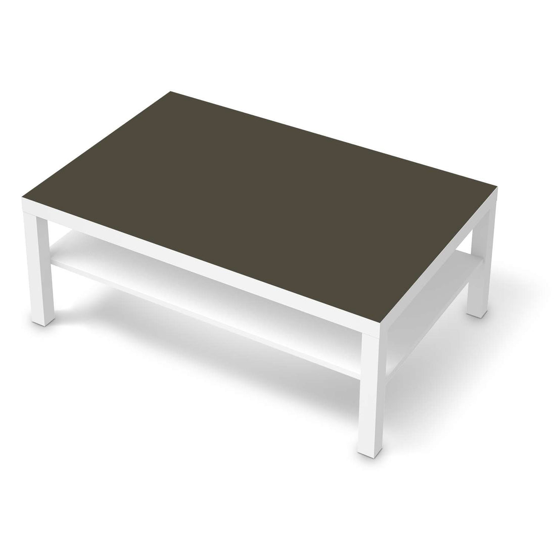 Klebefolie Braungrau Dark - IKEA Lack Tisch 118x78 cm - weiss