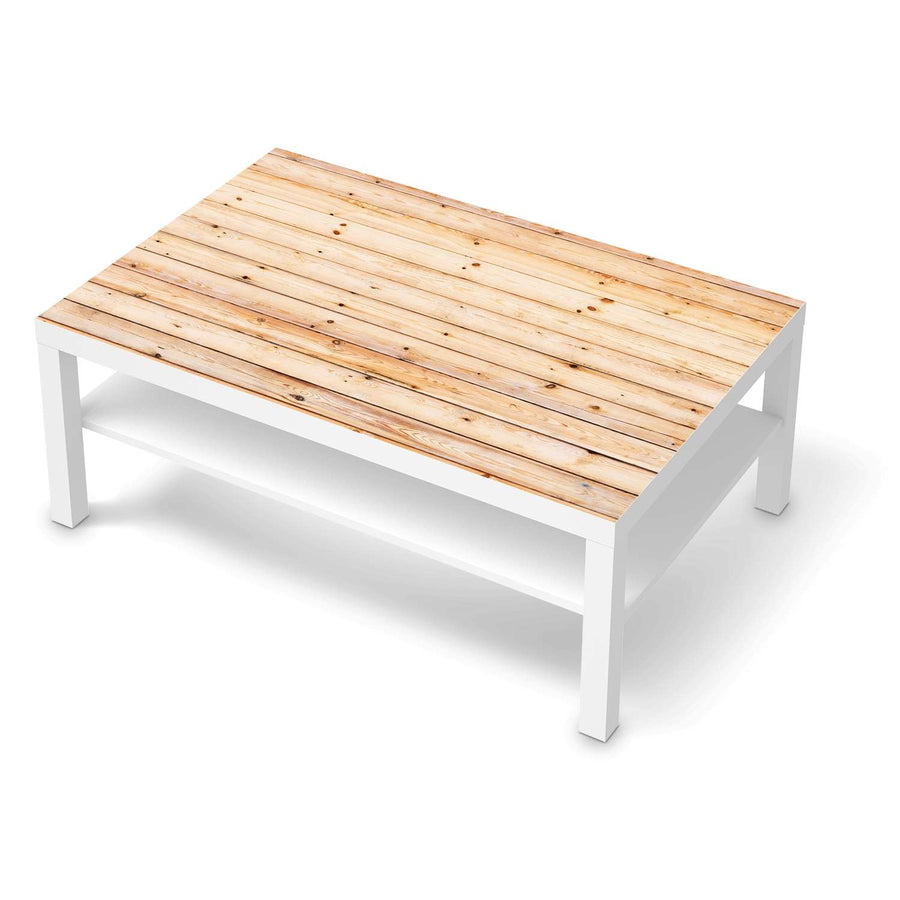Klebefolie Bright Planks - IKEA Lack Tisch 118x78 cm - weiss