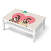 Klebefolie Cats Heart - IKEA Lack Tisch 118x78 cm - weiss
