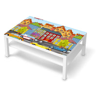 Klebefolie City Life - IKEA Lack Tisch 118x78 cm - weiss