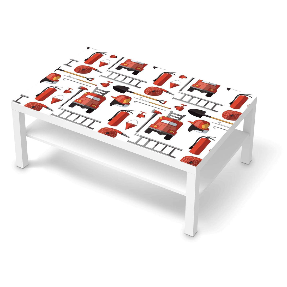 Klebefolie Firefighter - IKEA Lack Tisch 118x78 cm - weiss