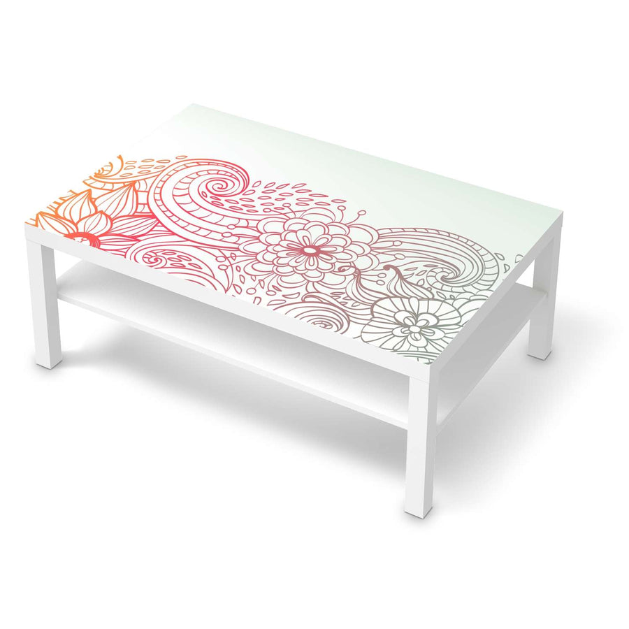 Klebefolie Floral Doodle - IKEA Lack Tisch 118x78 cm - weiss