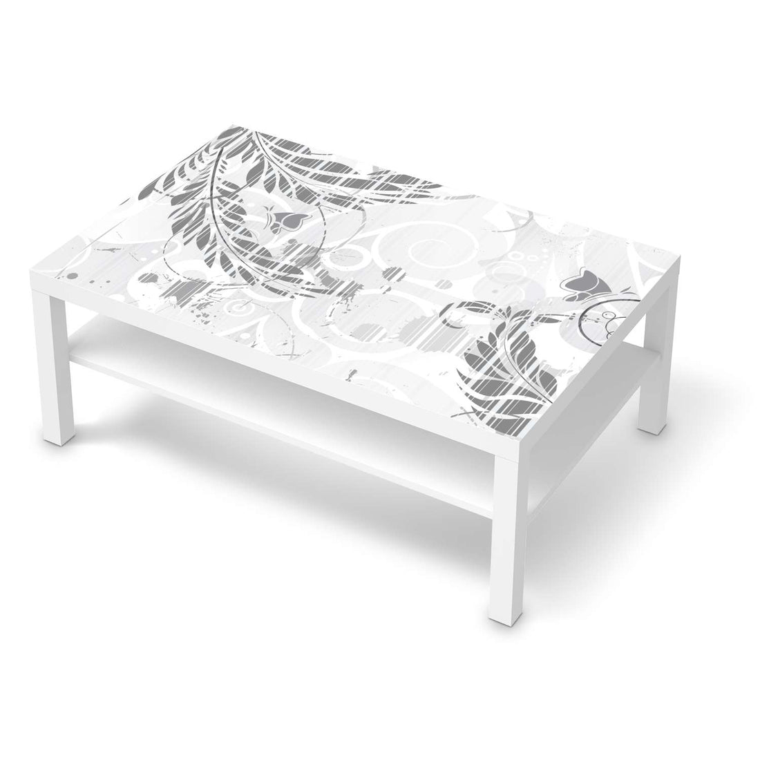 Klebefolie Florals Plain 2 - IKEA Lack Tisch 118x78 cm - weiss