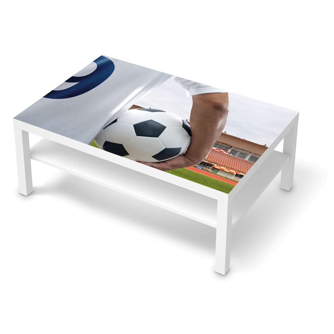 Klebefolie Footballmania - IKEA Lack Tisch 118x78 cm - weiss