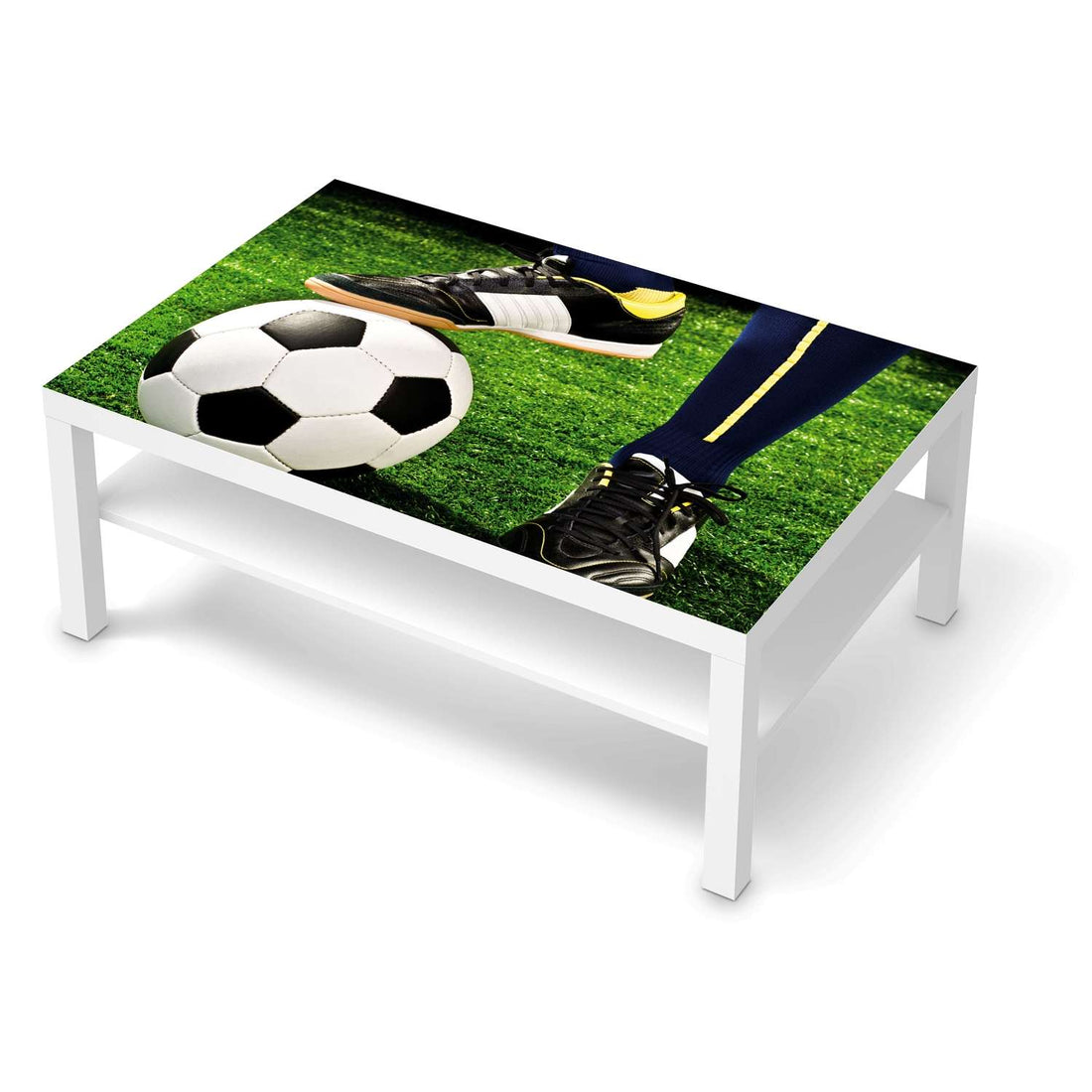 Klebefolie Fussballstar - IKEA Lack Tisch 118x78 cm - weiss