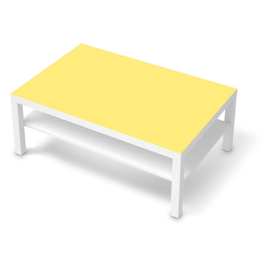 Klebefolie Gelb Light - IKEA Lack Tisch 118x78 cm - weiss