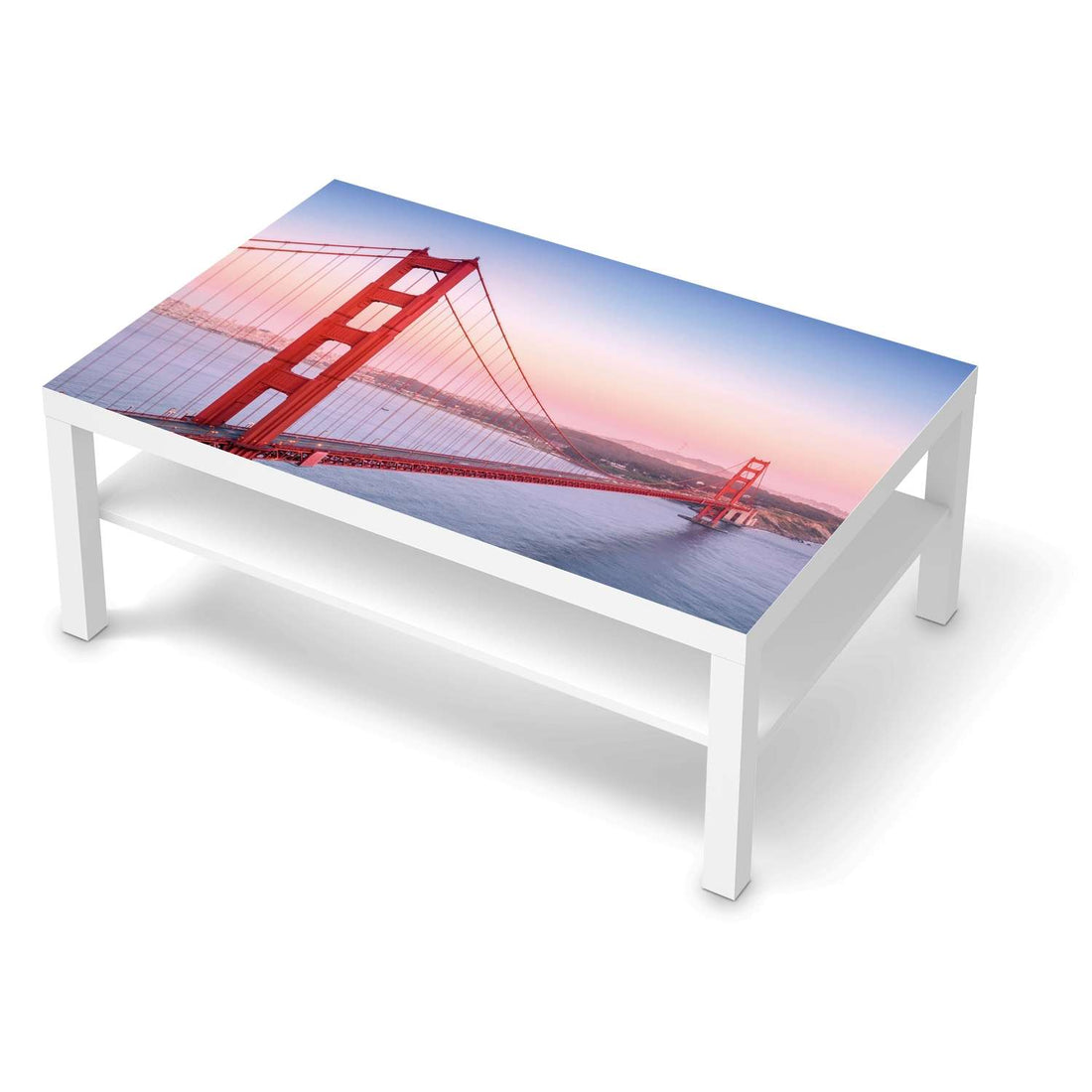 Klebefolie Golden Gate - IKEA Lack Tisch 118x78 cm - weiss